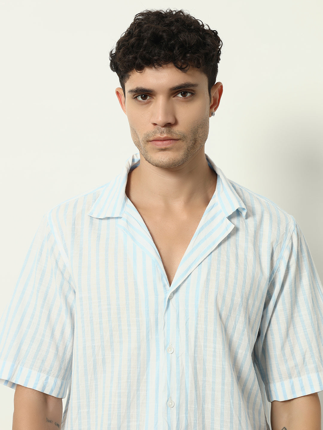 Linen Luxe: Light Striped Shirt for Effortless Style