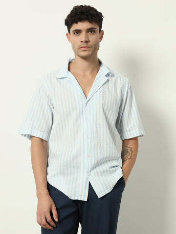 Linen Luxe: Light Striped Shirt for Effortless Style