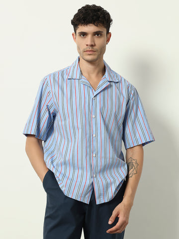 Skyline Stripe: Men's Relaxed Fit Resort Shirt