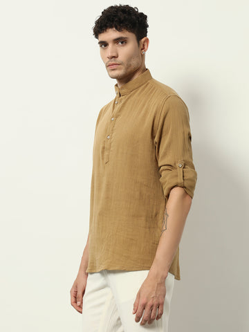 “The Saffron Dune Kurta”