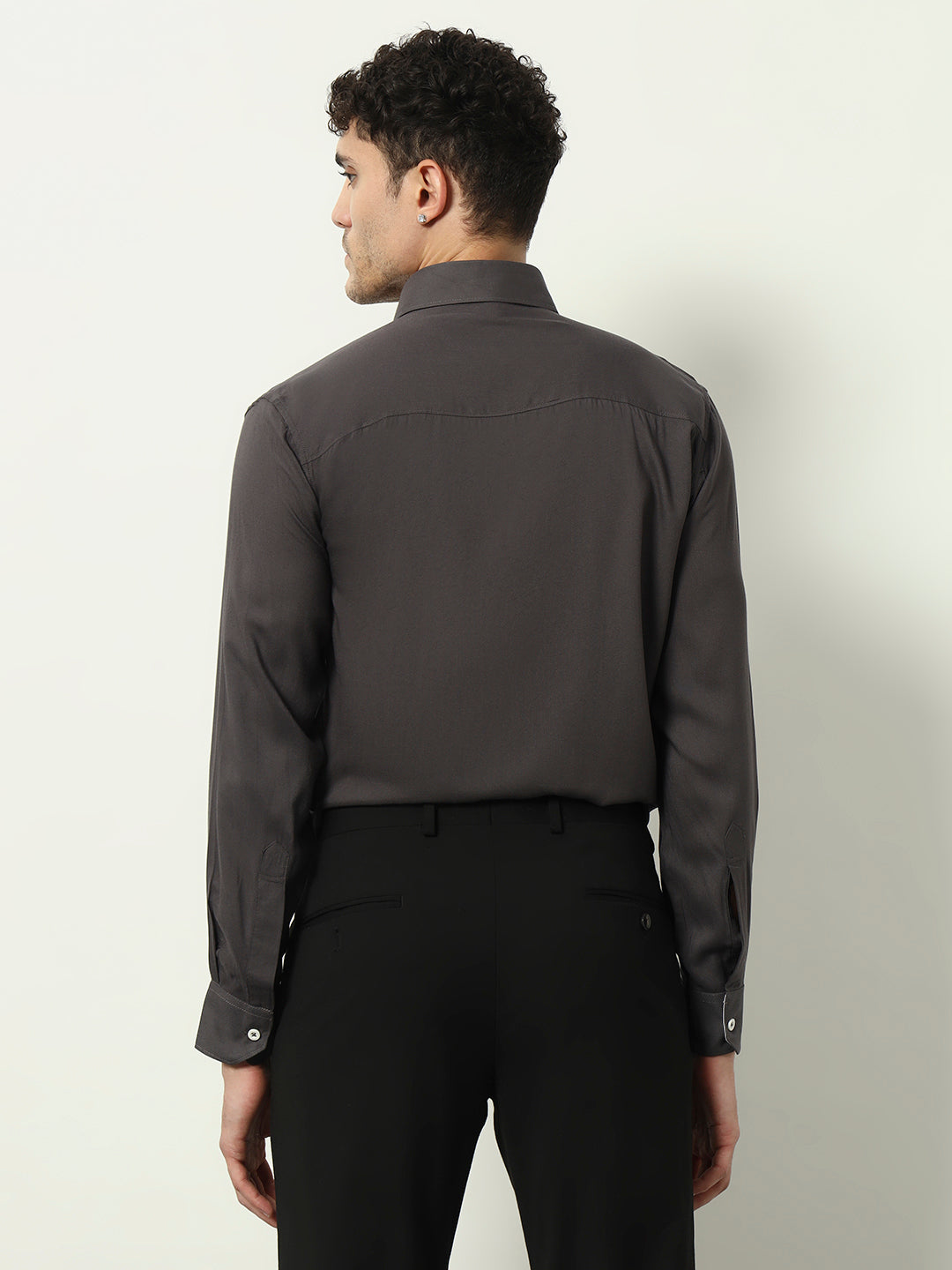 The Obsidian Classic – Charcoal Elegance Shirt