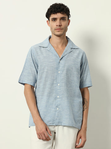 Urban Cloud: Contemporary Cuban-Collar Shirt