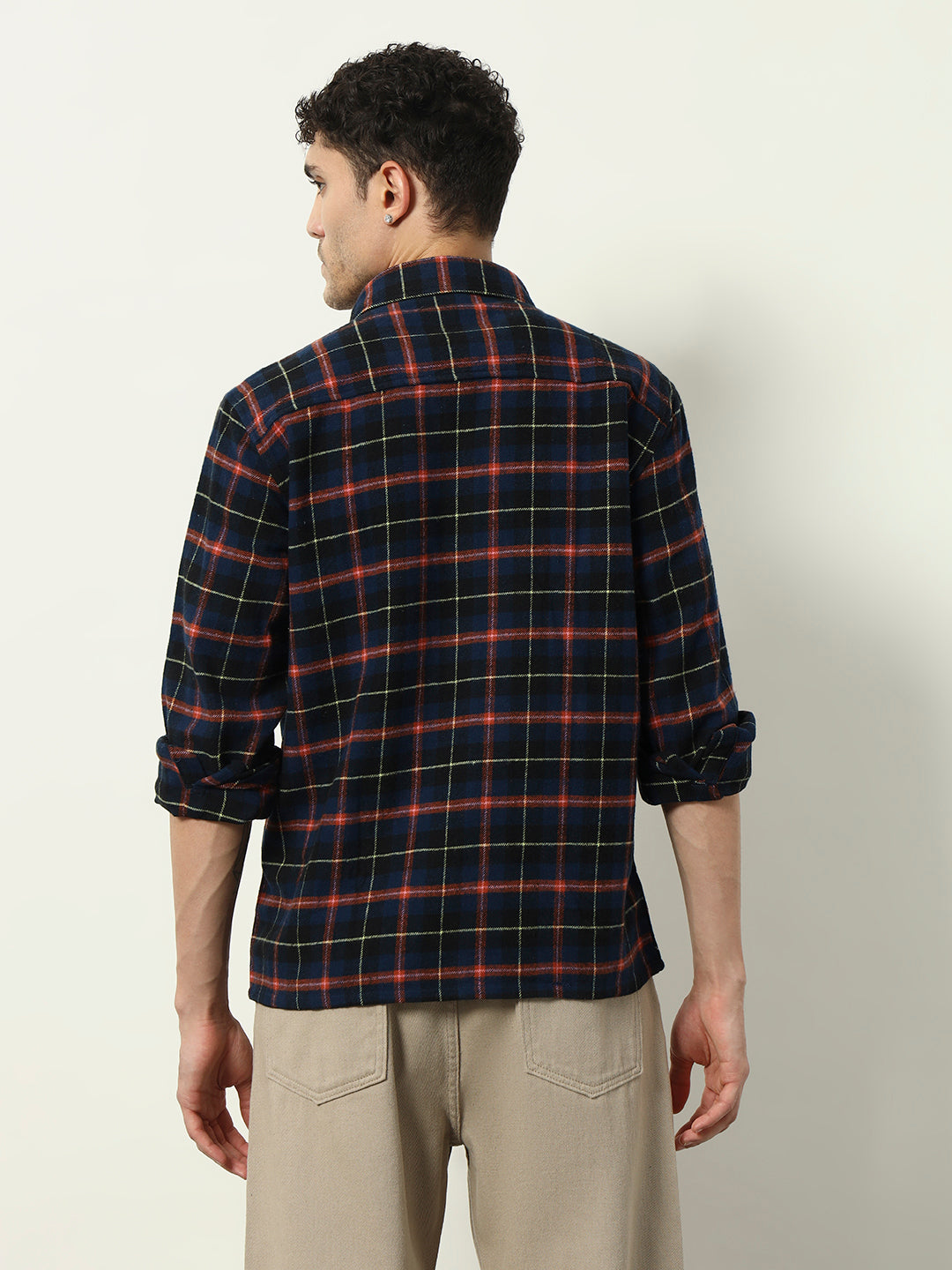 Navy Ember Check – Contemporary Fit