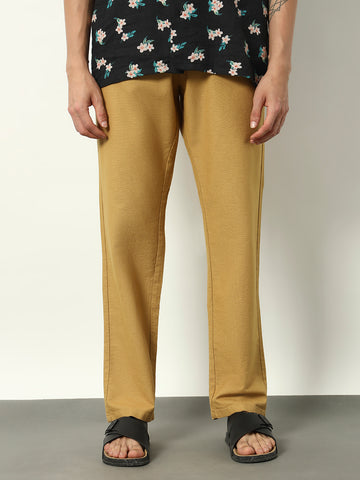 Saffron Sand Straight-Leg Pants