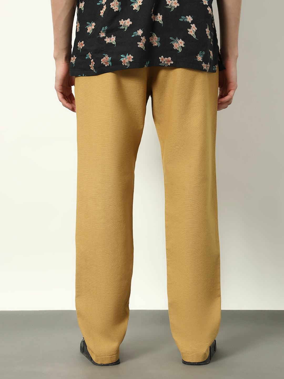 Saffron Sand Straight-Leg Pants