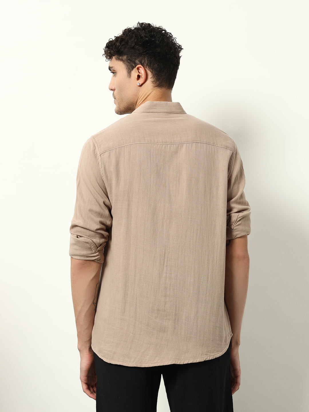 Mocha Muse: Refined Casual Shirt